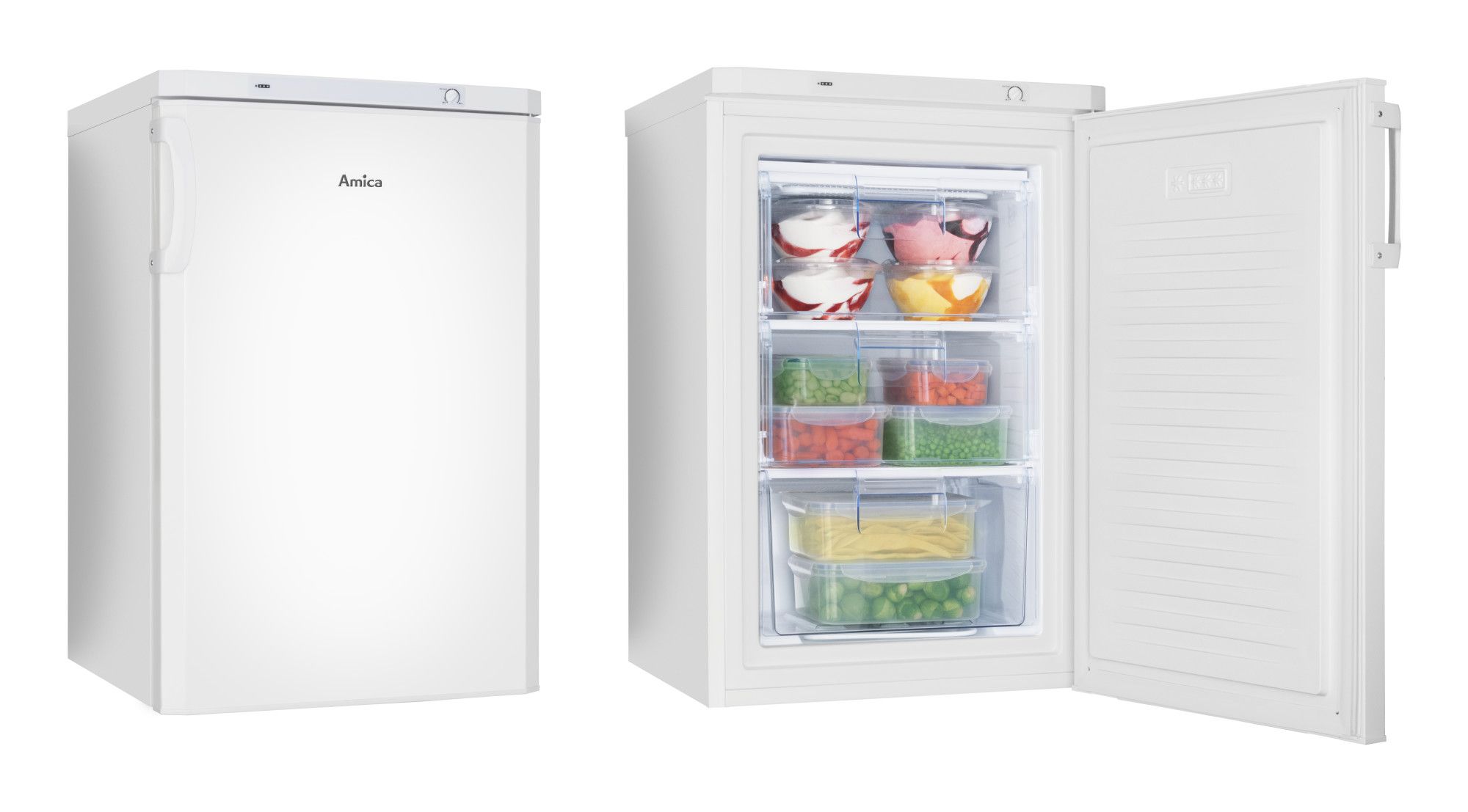 Amica GS 15198 W Gefrierschrank – 78 L, Weiß, Energieeffizienzklasse E, Standgerät