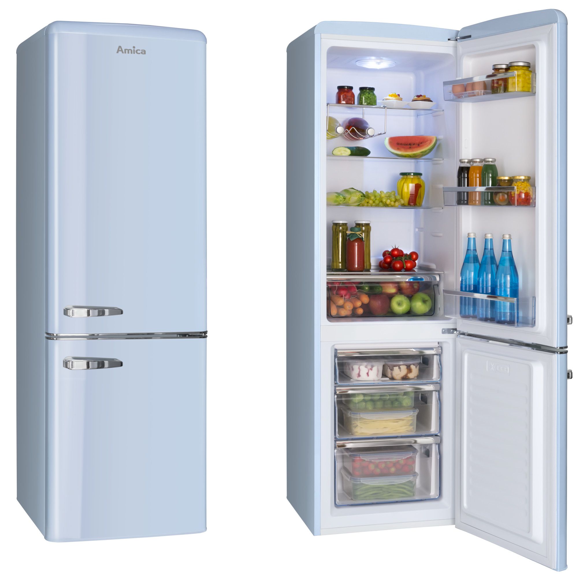 Freistehender kühl-gefrierschrank KGCR 387 100 L Amica
